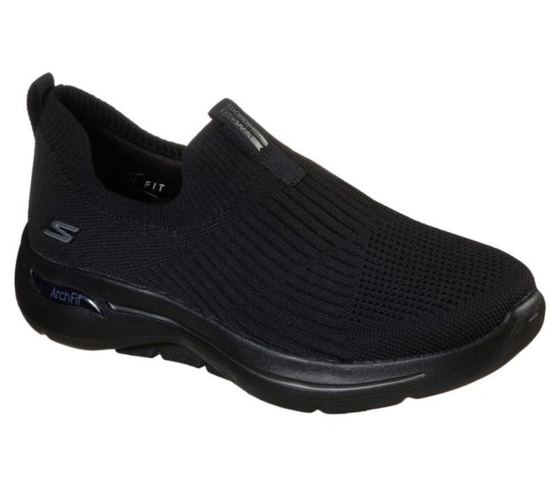 Skechers Dam Svarta Slip On - Gowalk Arch Fit - Iconic - Sverige (VQBPJ-8473)